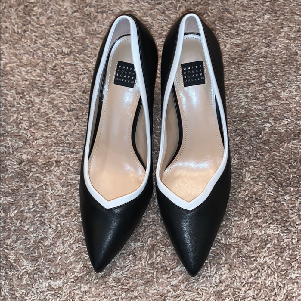 NEW - half leather pump. Man made sole - 6.5